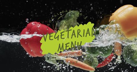 Vegetarian Menu with Fresh Vegetables Splashing Underwater - Download Free Stock Images Pikwizard.com