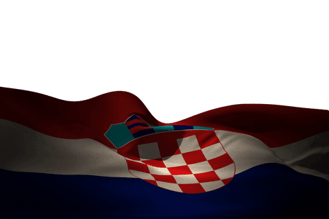 Croatian flag waving: clear and transparent inspiration
