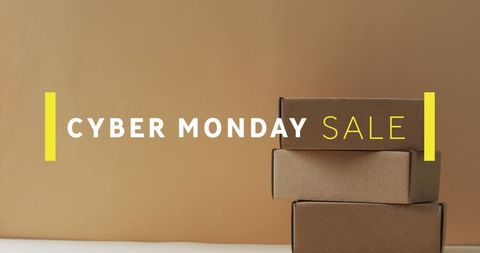 Cyber Monday Sale Creative Banner with Gift Boxes - Download Free Stock Images Pikwizard.com