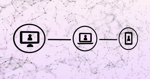 Digital Network Icons with Abstract Plexus Background - Download Free Stock Images Pikwizard.com