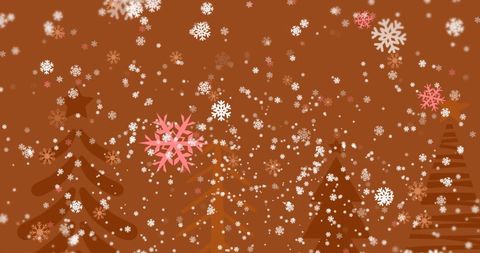Festive Snowfall and Christmas Tree Silhouettes - Download Free Stock Images Pikwizard.com