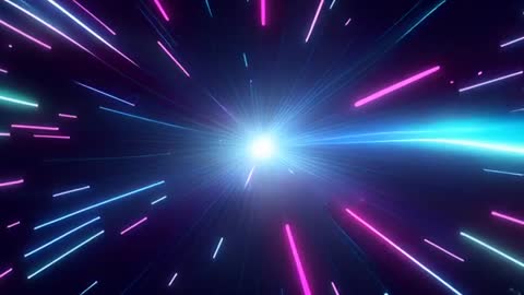 Vibrant Light Streaks Emanating from Central Bright Source