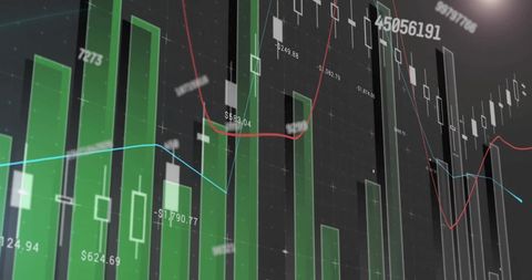 Financial Graphs and Analysis on Digital Interface - Download Free Stock Images Pikwizard.com