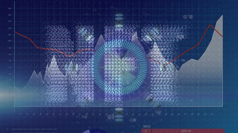 NFT Technology with Digital Data Graphics Overlay