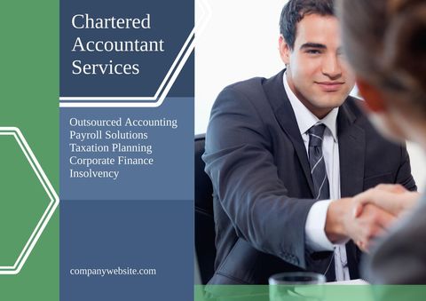Professional Chartered Accountant Firm Services Advertisement - Download Free Stock Templates Pikwizard.com