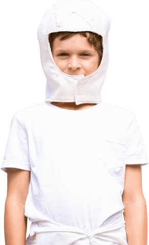 playful child wearing transparent astronaut helmet for pretend play - Download Free Stock Videos Pikwizard.com