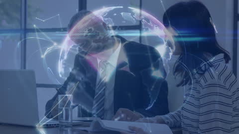 Business Discussion with Global Network Projection