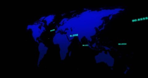 Global Financial Data Processing on Digital World Map - Download Free Stock Images Pikwizard.com