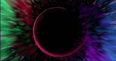 Vivid Digital Abstract with Circular Focal Point