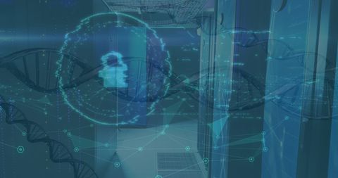 Secure Digital Infrastructure with Technology Icons - Download Free Stock Images Pikwizard.com