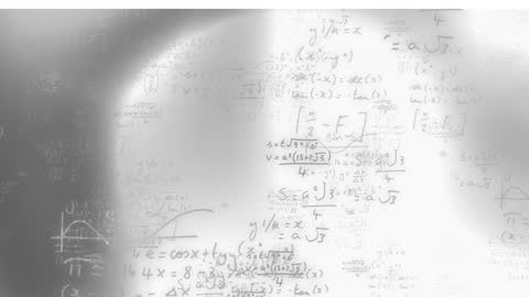 Mathematical Formulae on Abstract Light Background