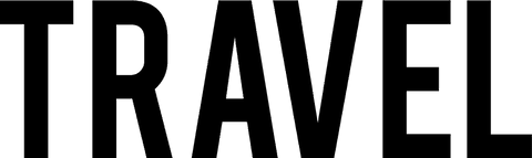 Transparent travel text on clear background for design use