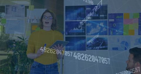 Dynamic Business Presentation in Modern Office Setting