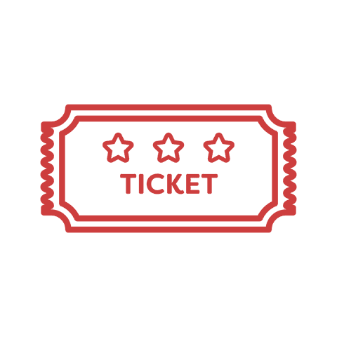 red ticket icon with stars on transparent background - Download Free Stock Videos Pikwizard.com
