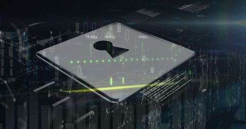 Digitally Generated Financial Graphs with Data Overlay and Lock - Download Free Stock Images Pikwizard.com