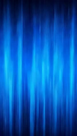 Vertical Blue Neon Ripple Bars Flowing Down Dark LED Field Looping Motion Background