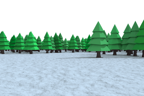 transparent rendering of snowy forest with christmas trees - Download Free Stock Videos Pikwizard.com