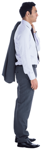 serious asian businessman standing with jacket over shoulder transparent - Download Free Stock Videos Pikwizard.com