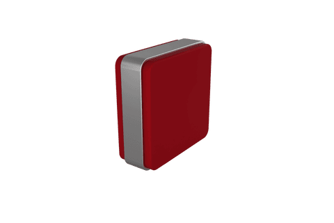 3d red cube with metallic stripe on transparent background - Download Free Stock Videos Pikwizard.com