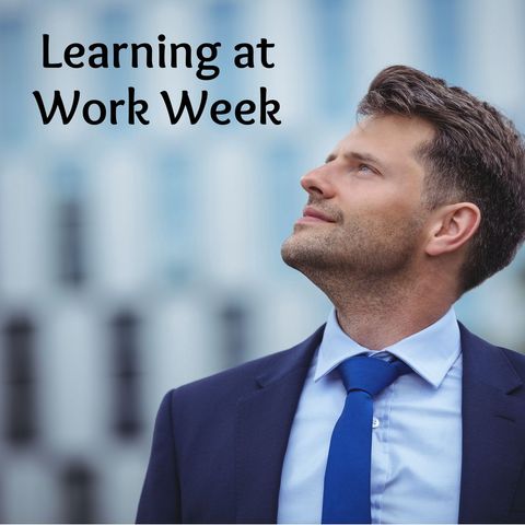 professional man celebrating learning at work week - Download Free Stock Templates Pikwizard.com