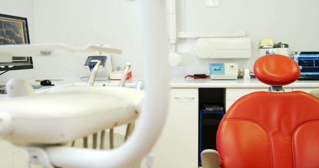 Modern Dental Office Interior with Equipment and Chair - Download Free Stock Images Pikwizard.com