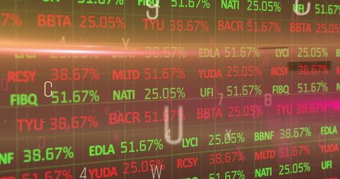 Digital Stock Market Data Flow Display on Black Background - Download Free Stock Images Pikwizard.com