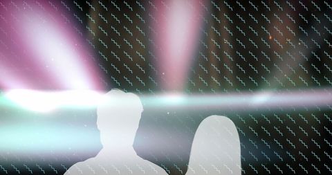 Digital Silhouette Couple with Moving Patterns - Download Free Stock Images Pikwizard.com