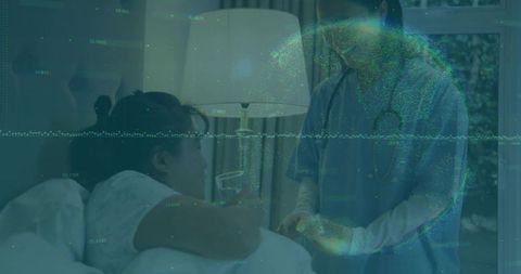 Nurse Assisting Hospital Patient with Compassion and Care