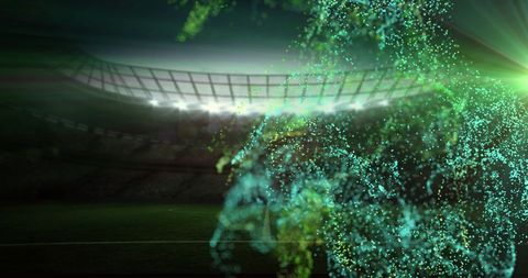Particle Energy in Luminous Sports Stadium Venue - Download Free Stock Images Pikwizard.com