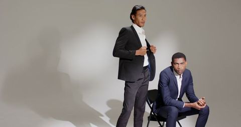 Confident Businessmen in Modern Studio Setting