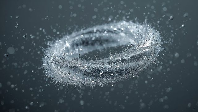 Swirling water ring fluid motion in abstract space