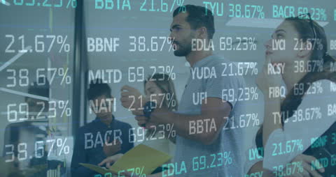 Financial Data Analysis with Futuristic Overlay