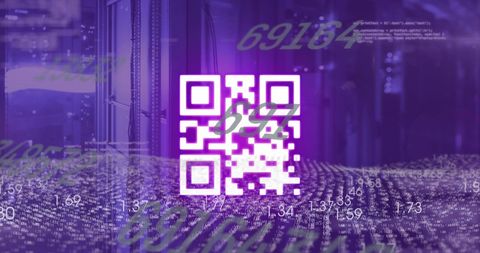 Digital Transformation with QR Code and Data Stream Overlay - Download Free Stock Images Pikwizard.com