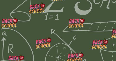 Back to school mathematics chalkboard design