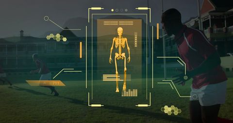 Digital Interface Analyzing Diverse Football Players - Download Free Stock Images Pikwizard.com