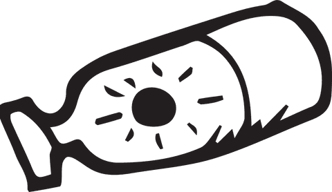 Digital Illustration of Recycling Bottle Symbol on Transparent Background