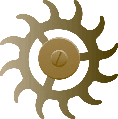 golden sunburst gear with curved teeth on transparent background - Download Free Stock Videos Pikwizard.com