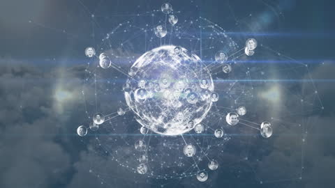 Global Digital Network Visualization with Connections