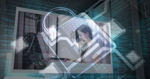 Data Security and Processing in Server Room Concept