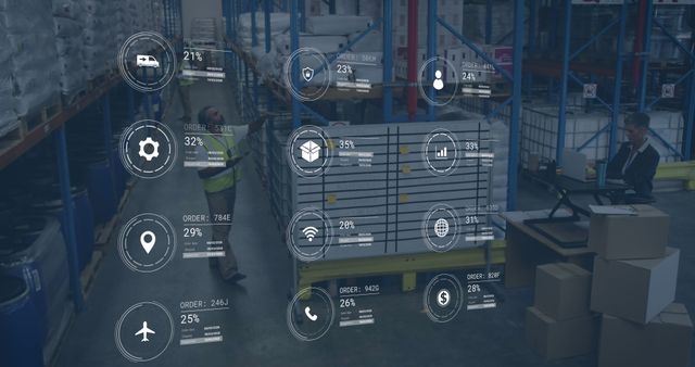 Warehouse Automation System with Data Analytics Interface - Download Free Stock Images Pikwizard.com