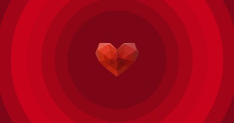 geometric heart with red gradient background design - Download Free Stock Images Pikwizard.com