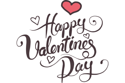 Romantic Happy Valentine's Day Lettering Vector on Transparent Background - Download Free Stock Videos Pikwizard.com