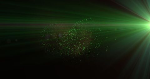 Vibrant Green Light Beams with Festive Fireworks Display - Download Free Stock Images Pikwizard.com