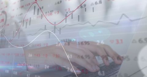 Analyzing Stock Market Trends with Digital Laptop Interface - Download Free Stock Images Pikwizard.com