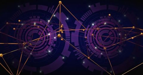 Abstract Global Network Connections Technology Interface