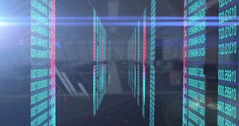 Digital Data Stream with Overlapping Biometric and Statistical Elements - Download Free Stock Images Pikwizard.com