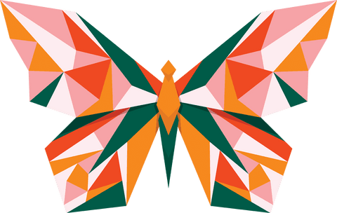 abstract polygonal butterfly art on transparent display - Download Free Stock Videos Pikwizard.com