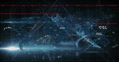 Global Data Processing with Padlock and World Map - Download Free Stock Images Pikwizard.com