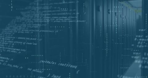 Data Processing and Computing in Server Room with Digital Overlay - Download Free Stock Images Pikwizard.com