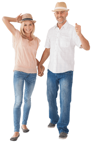 cheerful senior couple walking in transparent background - Download Free Stock Videos Pikwizard.com